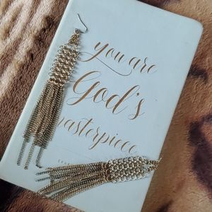GUESS Gold-Silver Plated Fringed Earrings